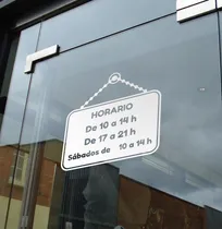 Comprar Vinilos Decorativos Cartel Horarios Para Vidrieras Locales 2