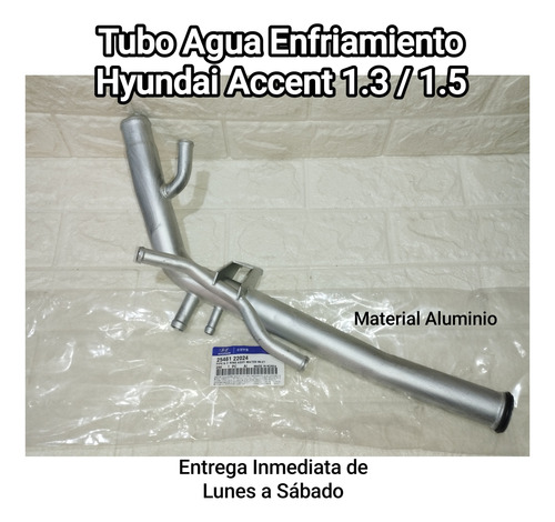 Tubo Agua Enfriamiento Hyundai Accent 1.3 / 1.5 Original 