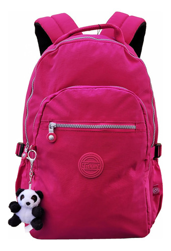 Mochila Para Notebook Reforçada Escolar Faculdade Viagem Cor Rosa Desenho do tecido Lisa