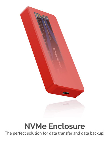 Sabrent Nvme M.2 2280 Carcasa Ssd Rojo