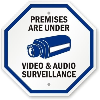  Local Están Bajo Vigilancia De Vídeo Y Audio  Sign De Smart