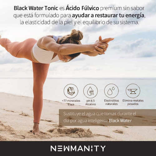 Black Water Tonic 50 Ml | Alcalinizador | Fulvico Shilajit