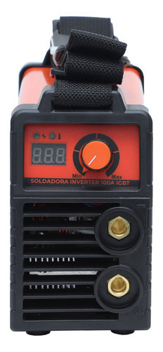 Imagen 3 de 5 de Soldadora Inverter 100a Igtb Display Digital Kushiro Color Naranja