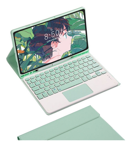 Funda Con Teclado Táctil Para Xiaomi Pad 6 11 Pulgadas Ñ Color Verde