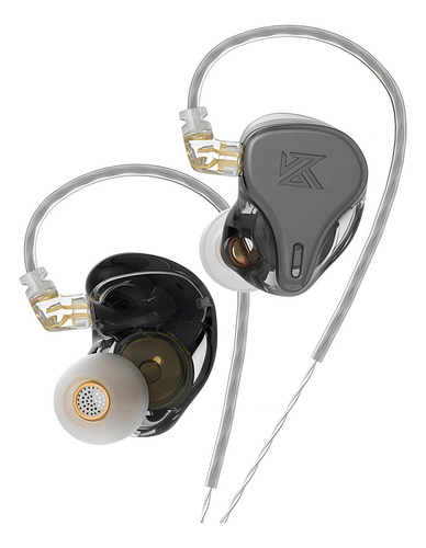 Auriculares Palco In Ear Kz x HBB DQ6S Return sin micrófono, color plateado