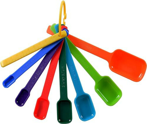 Cucharas Medidoras De Plástico De 8 Piezas, Colores Surtidos
