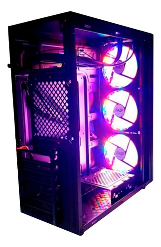 Gabinete Gamer Glass Mid Tower Con Cooler/ Rgb Atx-m-atx
