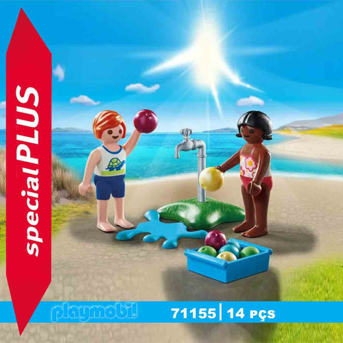 Playmobil Bonecos Crianças Com Balões De Água - Sunny 71166