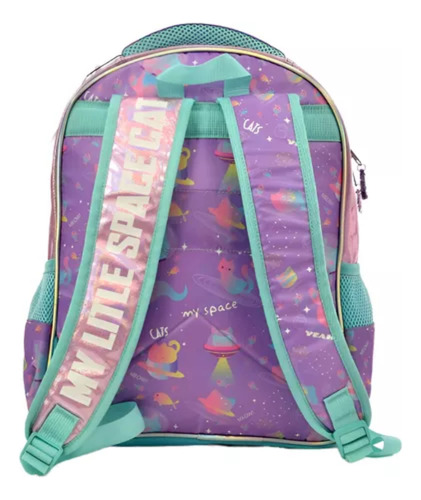 Mochila Espalda Escolar Cat 3d 16 PuLG Gato Color Multicolor