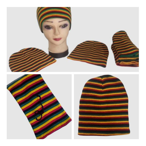 Gorras Pasamontañas Colores Rastafari En Talla Unica 