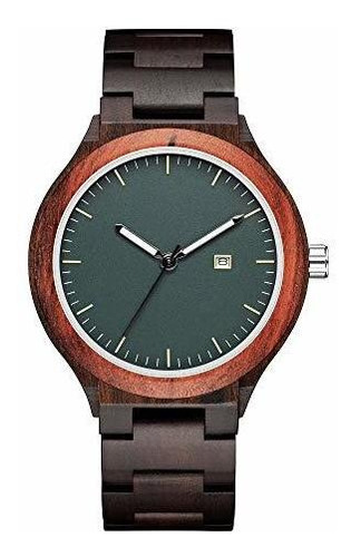 Reloj Hombre Chronograph Watches Stylish Wood And Stainless