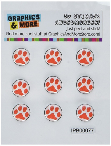 Accesorio Auricular Graphics And More Paw Print Red Home 