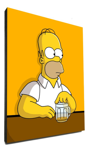 Cuadro Homero Simpson Cerveza 30x40 Cm