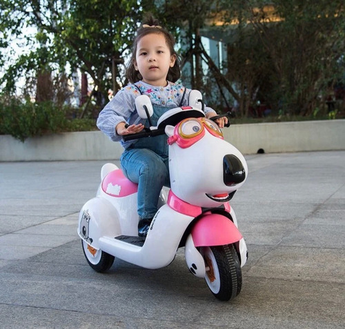 Motocicleta Eléctrica Edext 12v Para Niños 2-7 Años Color Rosa