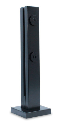Coluna Torre Em Inox 30 Cm 2 Furos  Guarda Corpo Preto Fosco