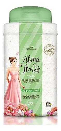 Kit 3 Talco Alma De Flores Tradicional 100g Perfumado
