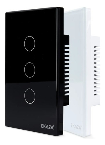 Interruptor Zigbee Inteligente 3 Botões Smart Touch Alexa Ek Branco