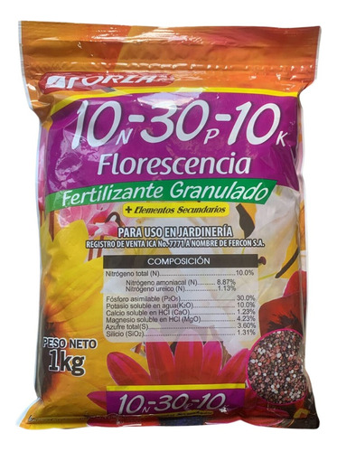 Fertilizante Plantas Florescencia 10-30-10 Forza X1 Kg Ya