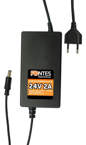 Fonte 24v 1a 2a Bivolt P4 2,1 Mm Modem Roteador Wireless