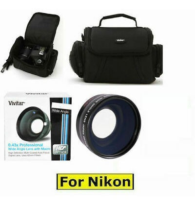Imagen 1 de 8 de Lente Gran Angular + Lente Macro + Funda Para Nikon D5000...