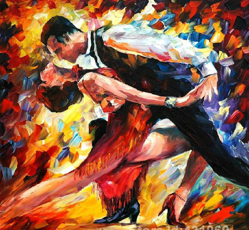 Cuadros De Bailarines Tango - Afremov 60x50