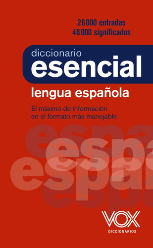 Diccionario Esencial De La Lengua Espaãâola, De Vox Editorial. Editorial Vox, Tapa Dura En Español