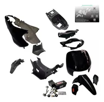 Comprar Kit Plasticos Motomel Blitz 110 Negro + Tornillos + Calcos