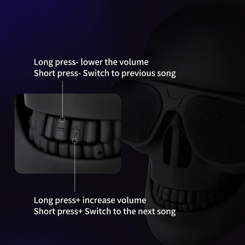 Bocinas Portátiles Bocinas Yesechens Skull Con Bluetooth 8 W