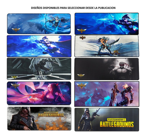 Imagen 3 de 5 de Pad Mouse Gamer Extra Largo Diferentes Motivos @gs