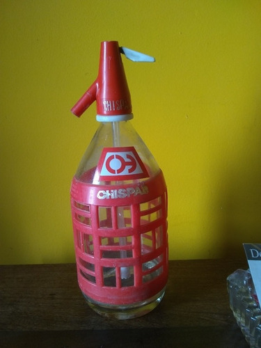 Sifones De Soda De Vidrio Antiguo Con Cajon (Usado)