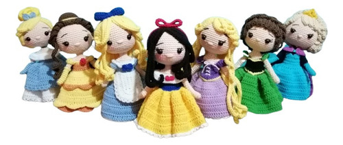 Patrón Crochet Colección Princesas Disney Muñecas