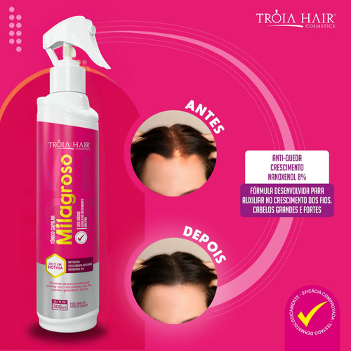 Kit P/ Crescimento Difusão Capilar + Tônico Milagroso Tróia