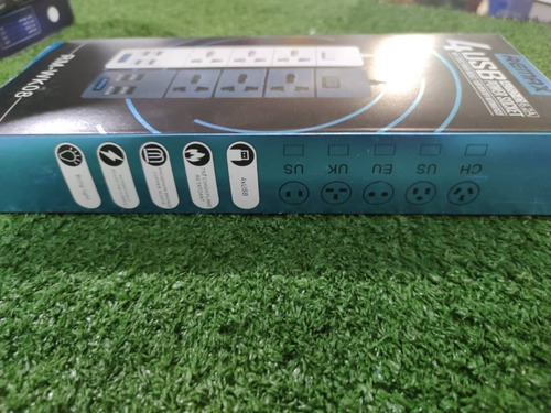 Imagen 2 de 2 de Regleta Universal 4 Puertos Usb Nueva Europeo Chino