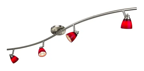 Luz De Riel Ajustable De 4 Luces, Acabado De Acero Cepi...