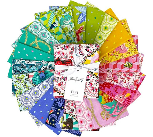 Besties Fat Quarter Bundle 22 Piezas Por Tula Pink Para Free