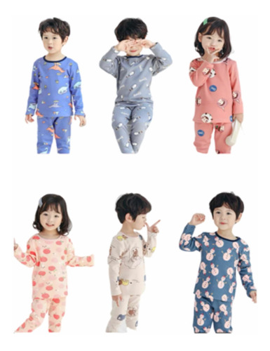 Pack 3 Pijama Conjunto Niña Forro Polar Pantalon + Poleron