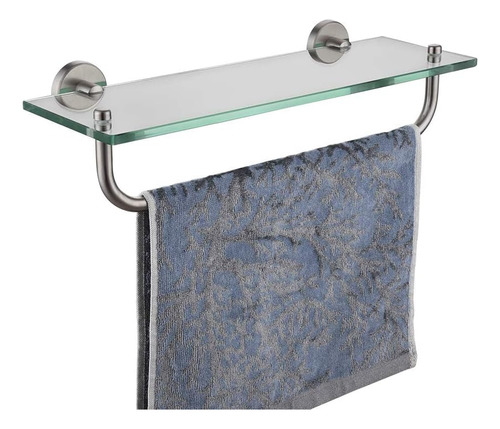 Jqk Estante De Cristal Para Baño, Estante Con Barra De Toall