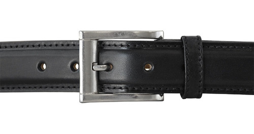 Cinturon Vestir Negro Hombre Cuero Briganti Traje - Acc08289 Talle 115