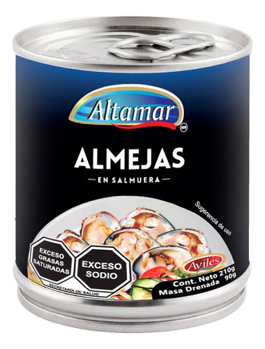 2 Pza Almejas Avilés Altamar En Salmuera 210 G