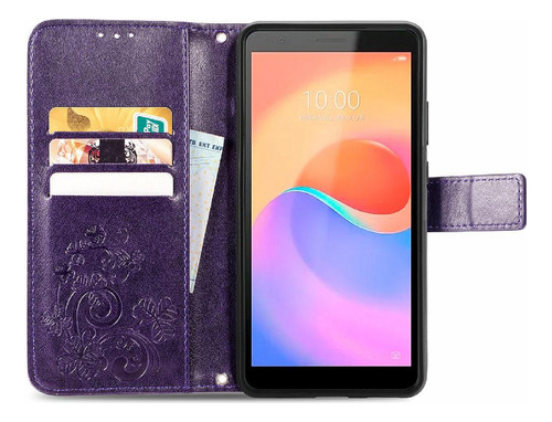 Funda For Zte Blade A31 Plus Funda De Cuero Flip Cover