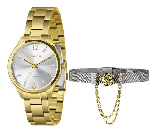 Relógio Lince Feminino Dourado 40mm - Lrg4786l40