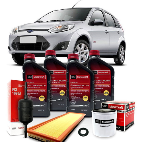 Kit Revisão Troca Ford 5w30 Fiesta 2009 2010 2011 2012 2013