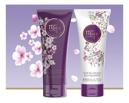 Kit Maja Plum Blossom Gel De Baño 200ml+crema Corporal 200ml