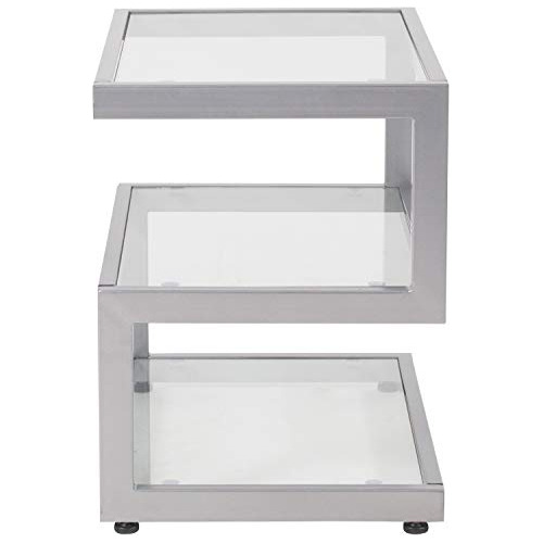 Muebles De Flash Ashmont Colección Mesa De Cristal Auxiliar 