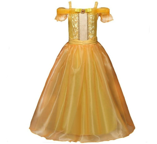 Vestido Fantasia Luxo Infantil  Princesa A Bela E A Fera