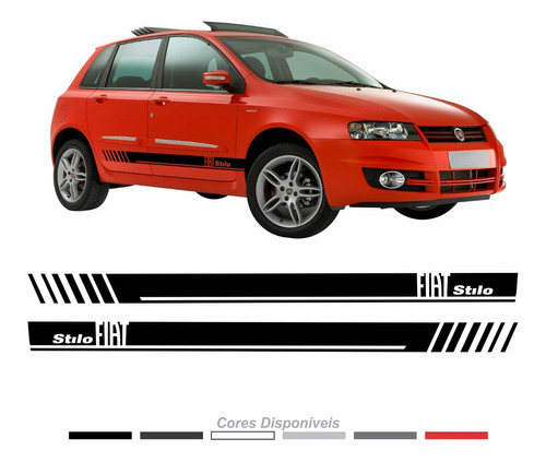 Adesivo Emblema Faixa Lateral Fiat Stilo Stilo32