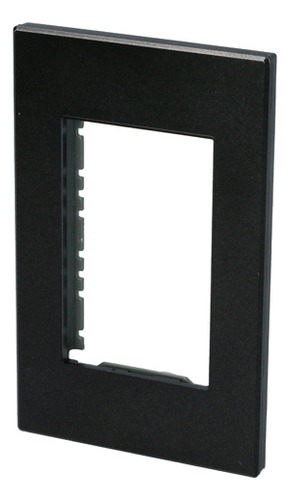 Placa 1 Módulo 1/1, Línea Premium, Color Negro 20 Pzs