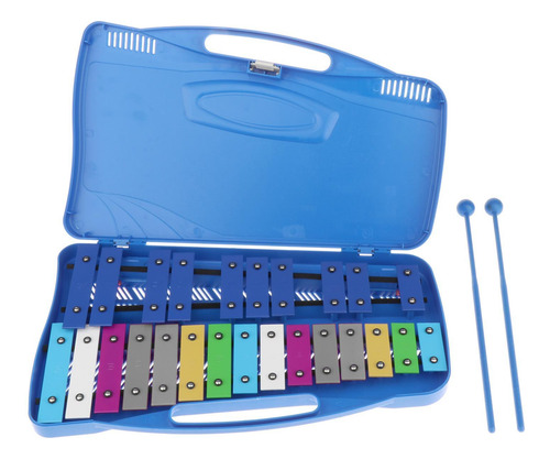 Xilofone Profissional De 25 Notas E Dois Malhos Azul