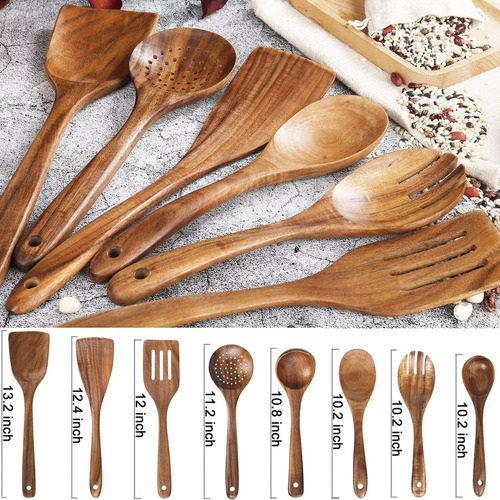 Cucharas De Madera For Cocinar Juego Utensilios De Cocina