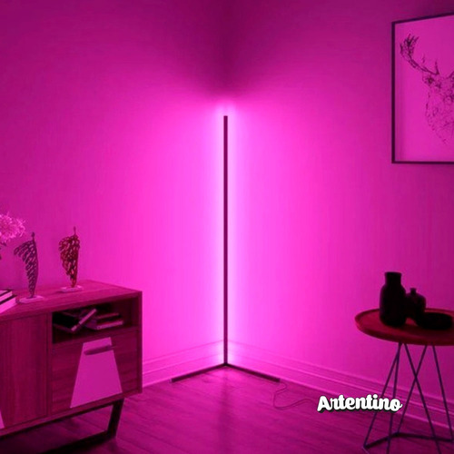 Luz Lampara Pie Esquinero Pixel Led Rgb Regalo Deco Original